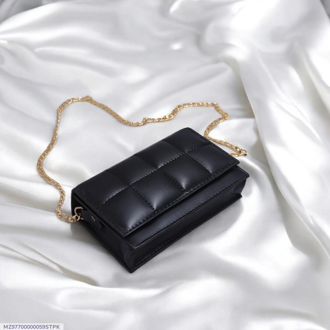Girl's Stylish Black Crossbody Bag - 1 Pc